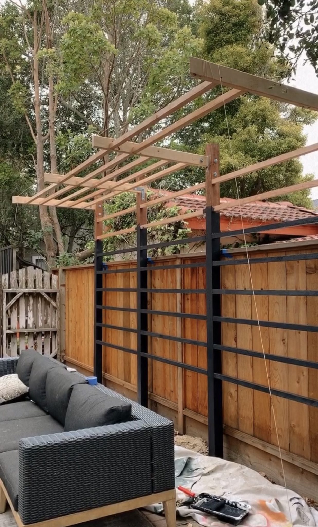 Cantilevered Pergola Diy Kismet House 2476